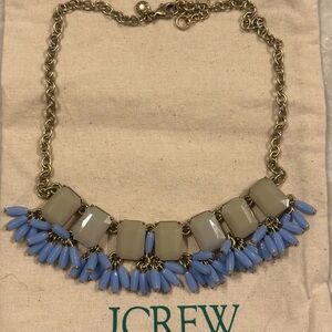 J. Crew Gold and Light Blue Necklace
